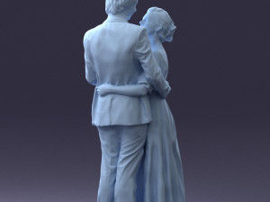 wedding couple 0430-2 3d print ready 3D Print Model