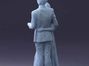 wedding couple 0430-2 3d print ready 3D Print Model