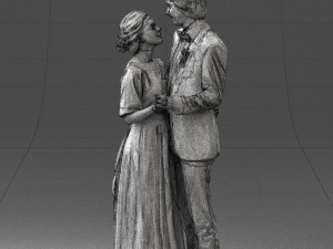 wedding couple 0430-2 3d print ready 3D Print Model