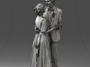 wedding couple 0430-2 3d print ready 3D Print Model