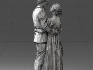 wedding couple 0430-2 3d print ready 3D Print Model