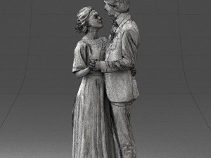 wedding couple 0430-2 3d print ready 3D Print Model