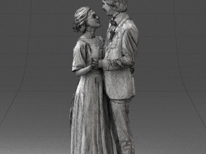wedding couple 0430-2 3d print ready 3D Print Model