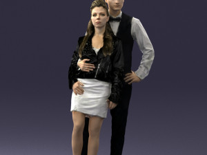 young stylish couple 0921-3 3D Model