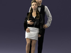 young stylish couple 0921-3 3D Модель