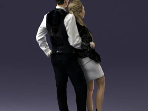 young stylish couple 0921-3 3D Model
