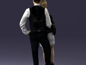 young stylish couple 0921-3 3D Model