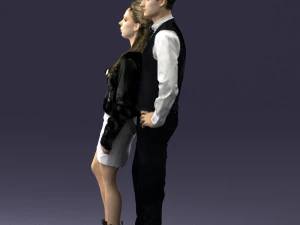 young stylish couple 0921-3 3D Model