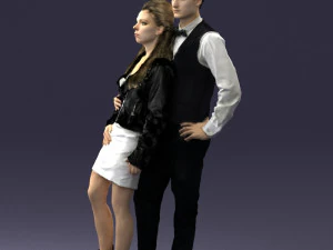 young stylish couple 0921-3 3D Model