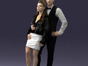 young stylish couple 0921-3 3D Модель