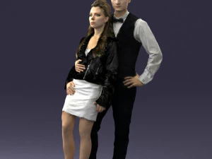young stylish couple 0921-3 3D Model