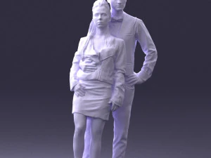young stylish couple 0921-3 3D Model