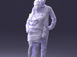 young stylish couple 0921-3 3D Модель