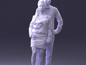 young stylish couple 0921-3 3D Model