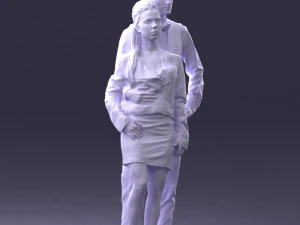 young stylish couple 0921-3 3D Model
