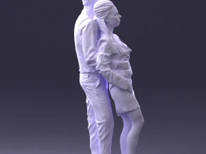 young stylish couple 0921-3 3D Model