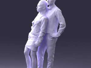 young stylish couple 0921-3 3D Model