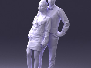 young stylish couple 0921-3 3D Модель