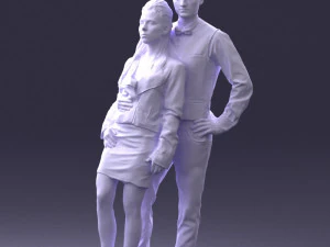 young stylish couple 0921-3 3D Model
