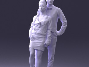 young stylish couple 0921-3 3D Модель