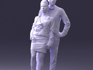 young stylish couple 0921-3 3D Model