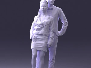 young stylish couple 0921-3 3D Model