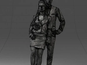 young stylish couple 0921-3 3D Model
