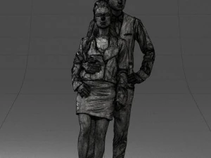 young stylish couple 0921-3 3D Model