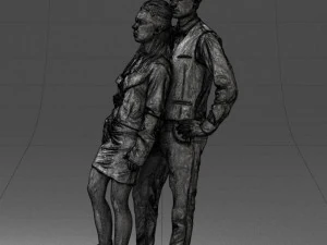 young stylish couple 0921-3 3D Model