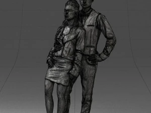 young stylish couple 0921-3 3D Model
