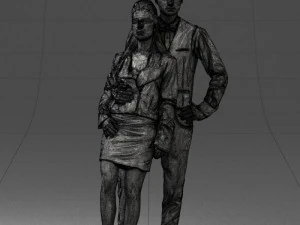 young stylish couple 0921-3 3D Model