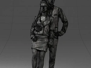 young stylish couple 0921-3 3D Model