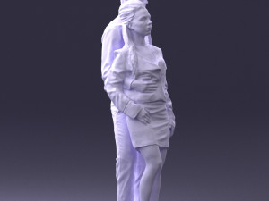 young stylish couple 0921-3 3d print ready Modello di stampa 3D