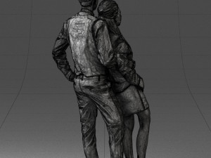 young stylish couple 0921-3 3d print ready Modello di stampa 3D