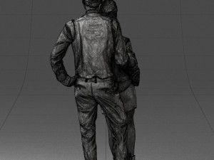 young stylish couple 0921-3 3d print ready Modello di stampa 3D