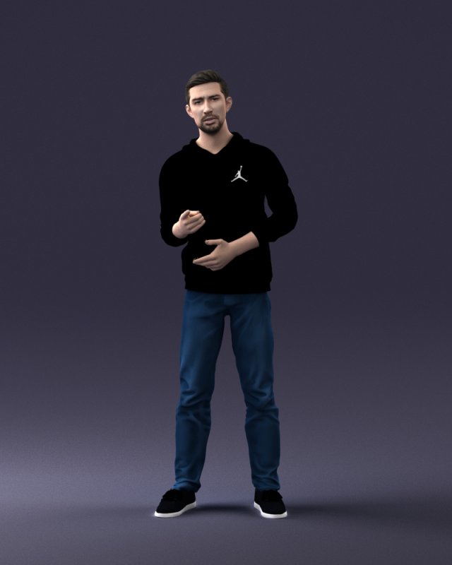 man in pose 1121-1 3D Model .c4d .max .obj .3ds .fbx .stl .blend 