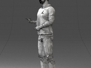 man in pose 1121-1 3D Model