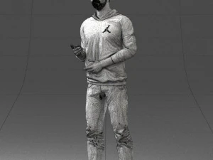 000206 Young Man Standing with a Natural Hand Gesture 1121 3D Model