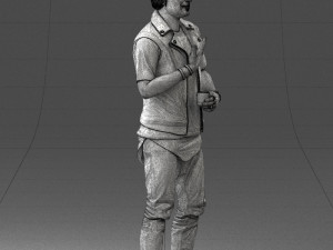 000207 Young Man with Coffee Cup 1121 3dp 3D Принт Модель