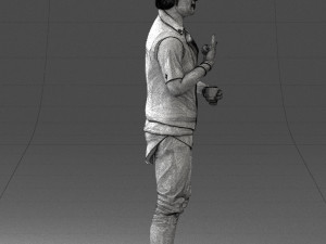 000207 Young Man with Coffee Cup 1121 3dp 3D Принт Модель