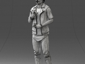 000207 Young Man with Coffee Cup 1121 3dp 3D Принт Модель