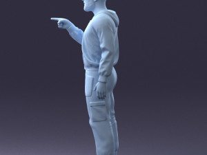 man in military clothes 1121-3 3d print ready 3Dプリントモデル