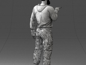 man in military clothes 1121-3 3d print ready 3Dプリントモデル