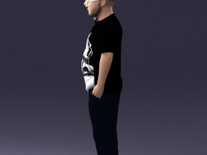 fat man in t-shirt 1121-4 3d print ready 3D Print Model