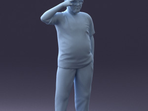 fat man in t-shirt 1121-4 3d print ready 3D Print Model