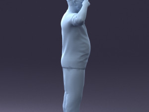 fat man in t-shirt 1121-4 3d print ready 3D Print Model