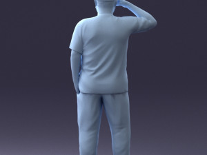 fat man in t-shirt 1121-4 3d print ready 3D Print Model