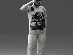 fat man in t-shirt 1121-4 3d print ready 3D Print Model