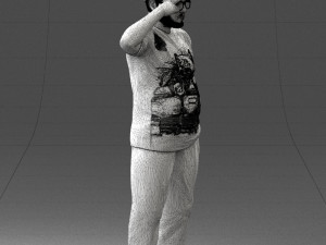 fat man in t-shirt 1121-4 3d print ready 3D Print Model