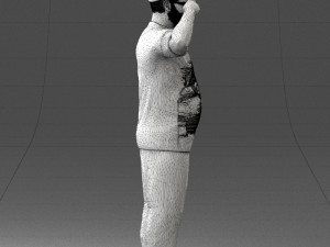 fat man in t-shirt 1121-4 3d print ready 3D Print Model